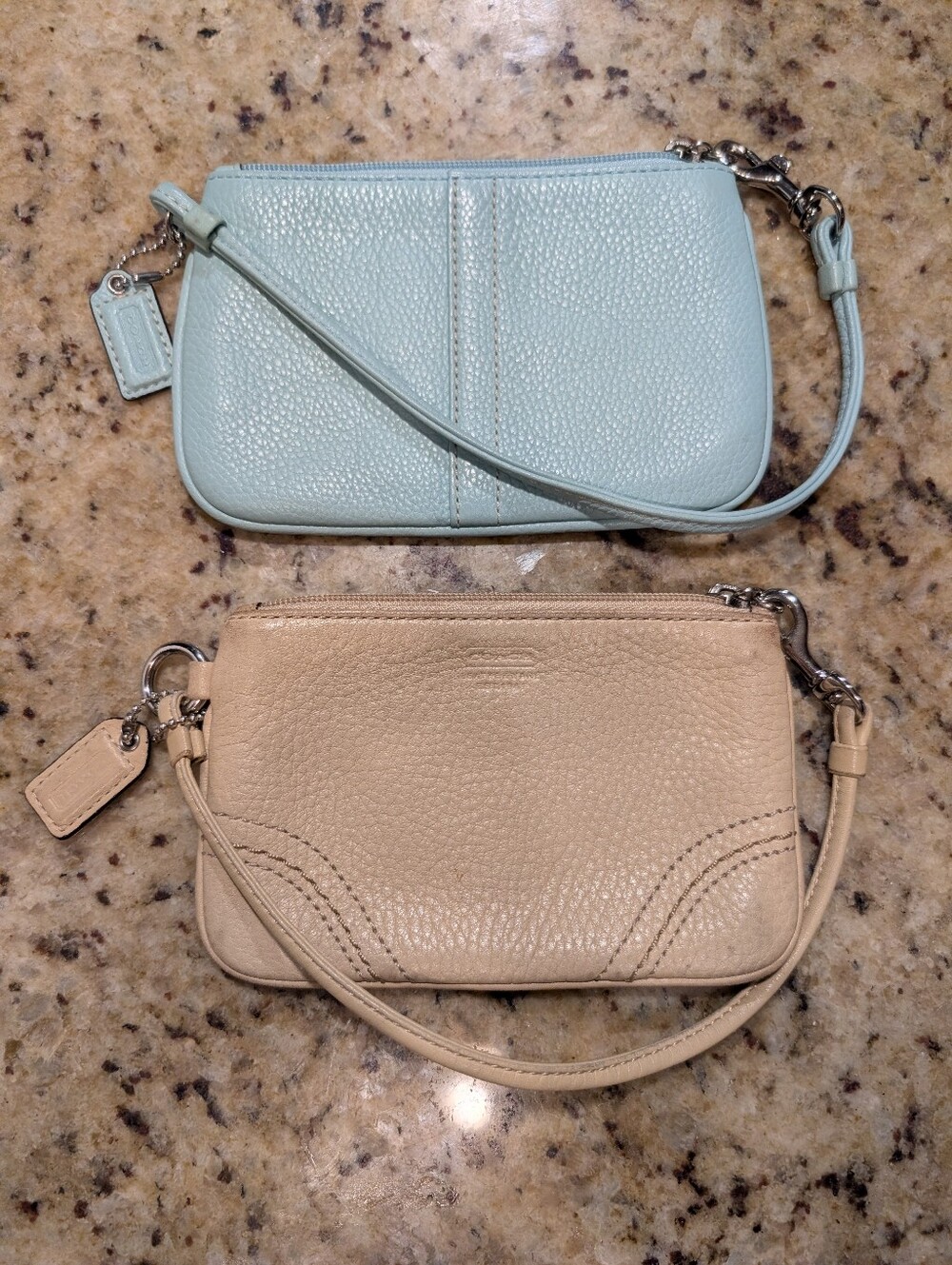 Coach Pair Of Wristlets Wristlet 2 Beige And Light Blue